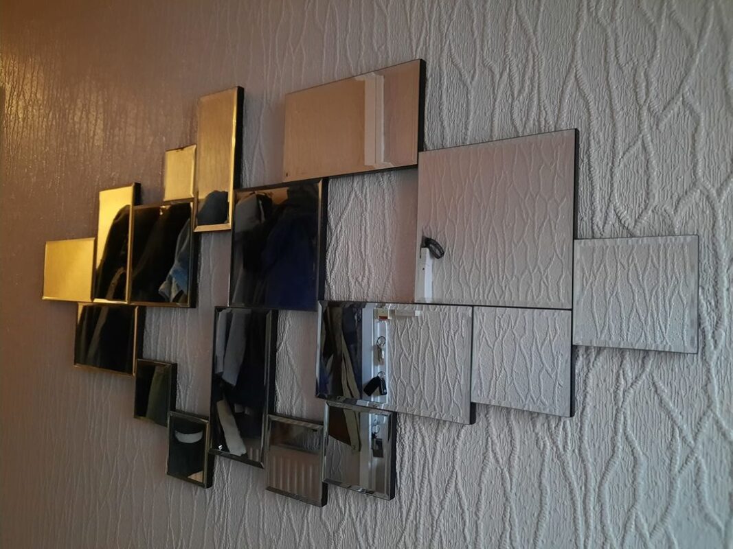 Abstract Glass Mirror